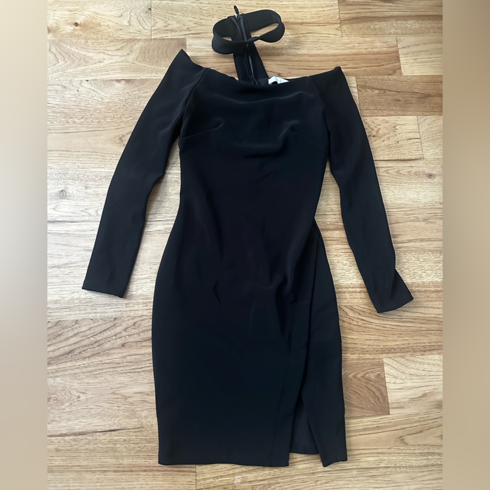 Astr Black Long Sleeve Dress